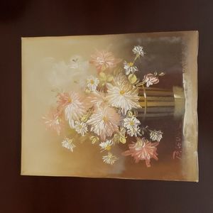 Vintage original flower still life painting